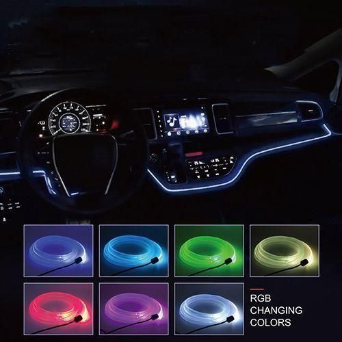 product_image_name-Generic-Bande LED Ambiance Intérieure Voiture – Éclairage Décoratif Flexible, Installation Sans Colle, Lumière Moderne – Tableau de Bord & Portières-2