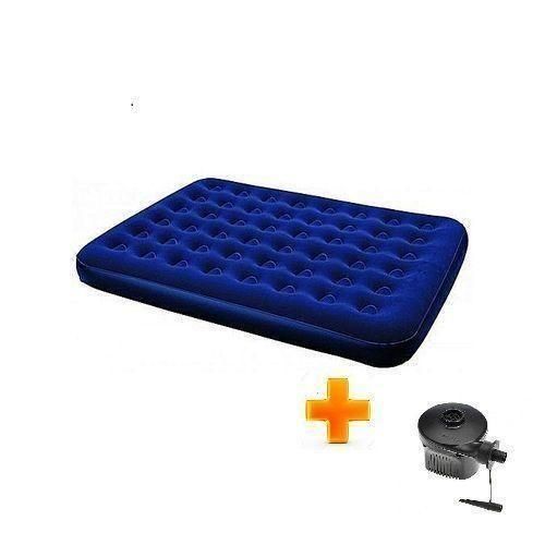 Generic Intex Matelas Gonflable Classic - 3 Places+Pompe Electrique BLEU