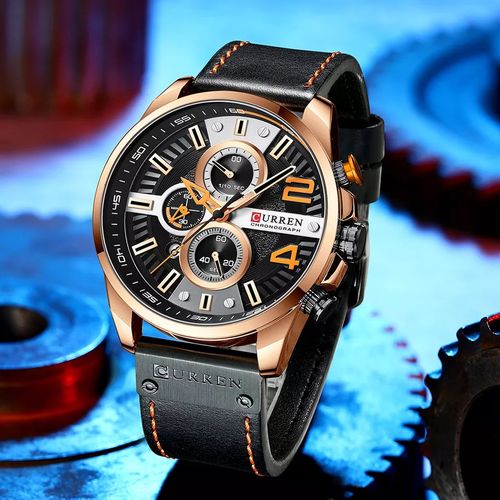 Curren Montre Homme De Luxe Quartz Analogique Avec Calendrier