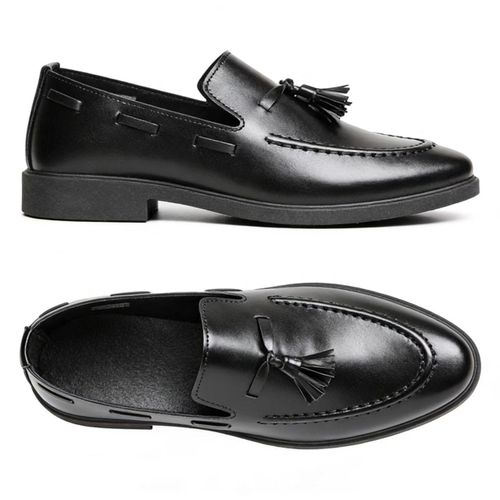 product_image_name-Fashion-Chaussures décontractées, de ville et habillées pour homme, au design élégant et tendance, ornées de franges — noir-2