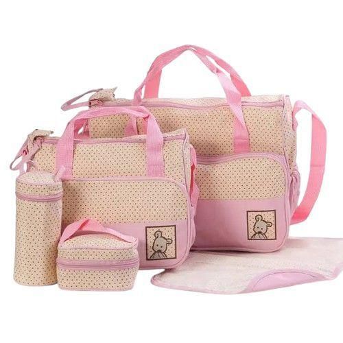 product_image_name-Generic-Sac A Langer 5 En 1 Pour Bebe Maman Rose-1