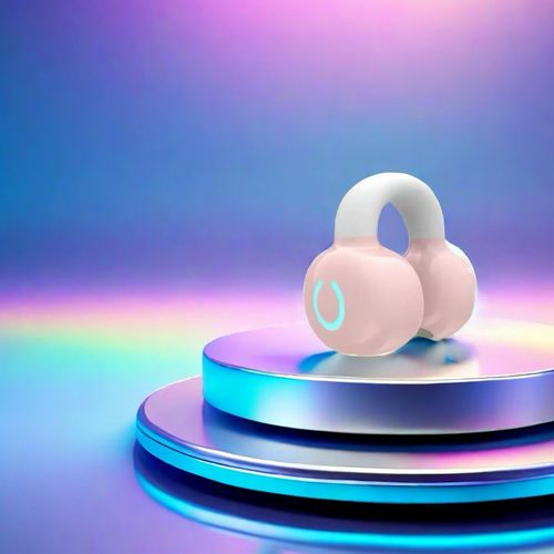 Generic Écouteurs à pince rose bonbon, utilisation mono‑oreille, très confortables sans pression pour les femmes