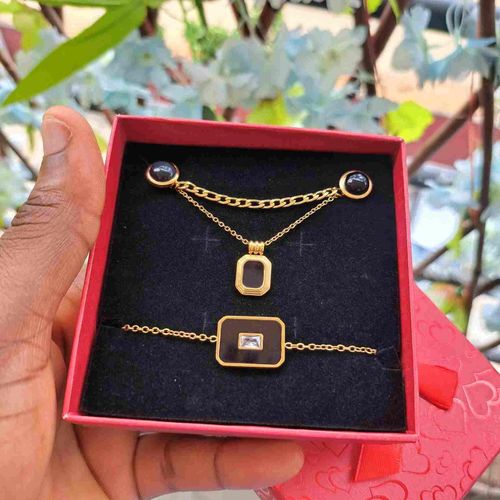 product_image_name-Fashion-Bijoutique Ensemble carré bijoux femme cadeau Fête des mères St Valentin cadeau de Noël mariage baptêmes cadeau anniversaire mode chaîne femme boucle d'oreille -1