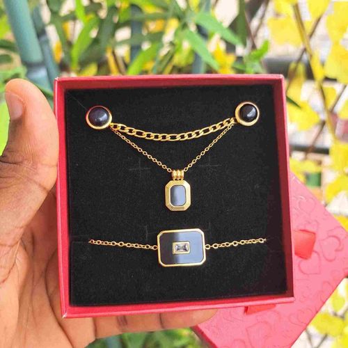 product_image_name-Fashion-Bijoutique Ensemble carré bijoux femme cadeau Fête des mères St Valentin cadeau de Noël mariage baptêmes cadeau anniversaire mode chaîne femme boucle d'oreille -2