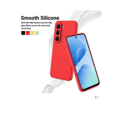 Generic Coque en silicone compatible Infini Hot 60 pro plus + anti choc  rouge - image 2
