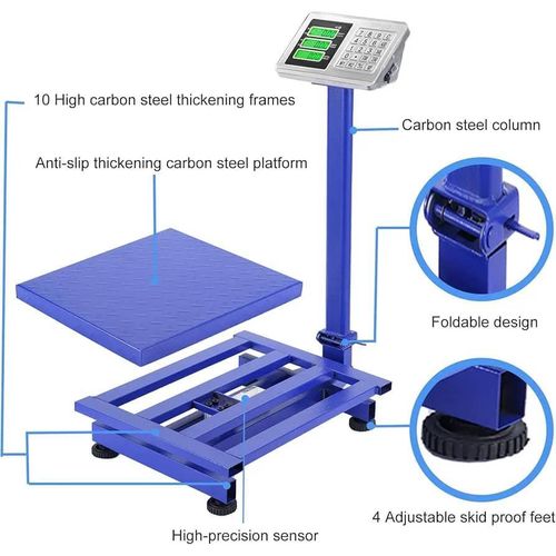 Generic Bascule Électronique - Balance Industrielle 500kg - Double Ecran - Bleu - image 2