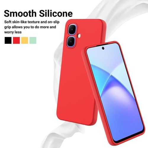 Generic TECNO Coque en silicone Compatible Tecno Pop 10 - Rouge - image 2
