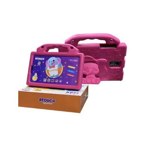 product_image_name-Atouch-Tablette enfant KD56 Avec Sac au Dos 8 pouces haute qualité à bas prix, 8 Go + 256 Go, Android, jeux éducatifs, prise de photos, avec coffret cadeau crayon, Clavier, réseau 5G, double SIM Couleur : Rose-1