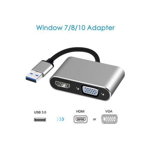 Convertisseur USB to HDMI 3.0 noir