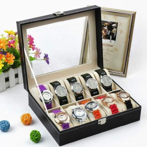 General Boîte de rangement pour montres et bijoux à 12 compartiments - image 5