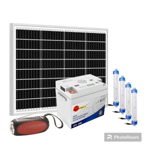 product_image_name-Generic-Kit Solaire Batterie 258watts+ Panneaux 50w+ 4 Ampoules+ une Radio-1