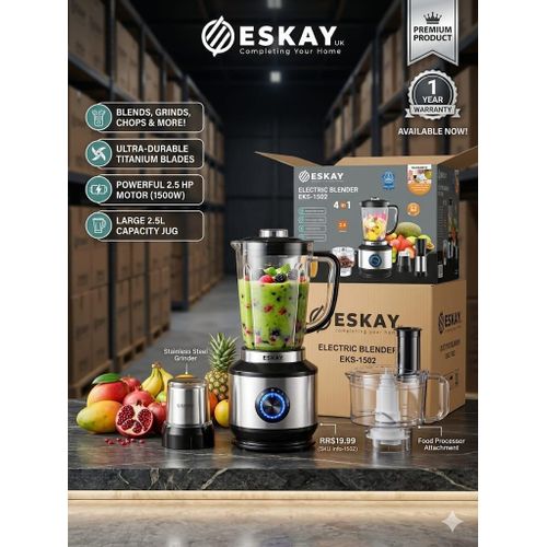 Eskay Mixeur Blender Multifonction 4 en 1