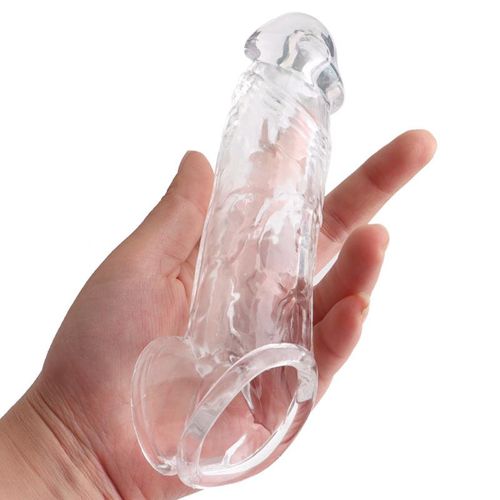 product_image_name-Generic-Manchons d'allongement du pénis réutilisables, anneaux péniens, dispositifs retardateurs d'éjaculation, protège-gland en silicone, sextoys pour l'amélioration des performances masculines-2