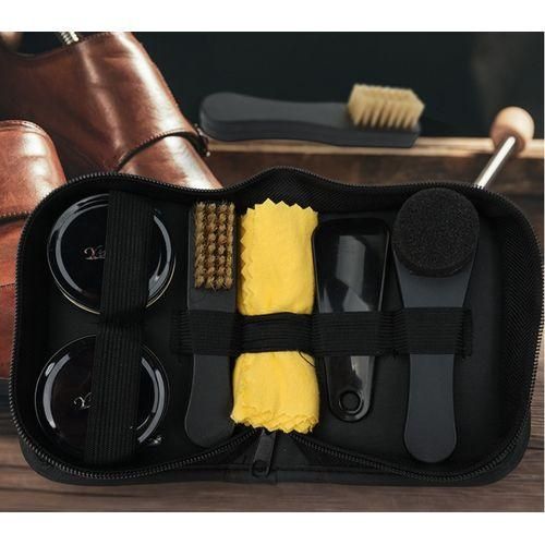 product_image_name-Generic-Kit De Cirage à Chaussures, Kit D'entretien Propre Et Brillant, Emballage Portable 6 En 1, Noir-1