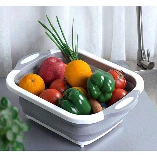 Generic Planche à découper pliable avec égouttoir - image 2