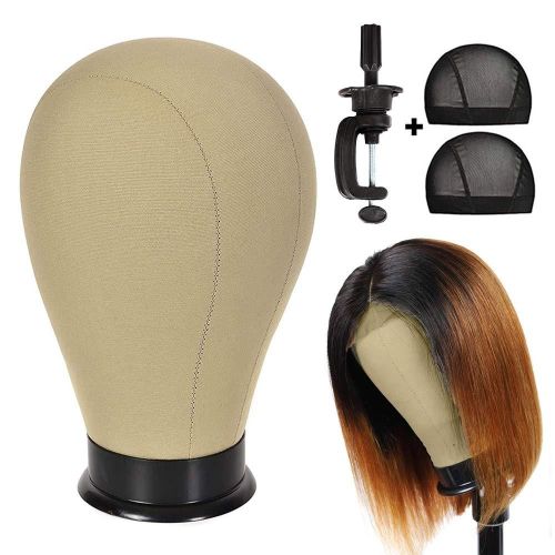 product_image_name-Generic-Tête De Mannequin Porte-Perruque Cosmetologie Toile-22" + 2 Bonnet -1