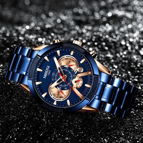 Nibosi Montre De Luxe Quartz Pour Homme tanche Chronographe