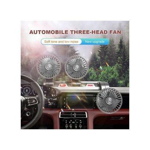 product_image_name-Generic-Ventilateur De Refroidissement De Voiture, 3 Têtes Pour Voiture-2