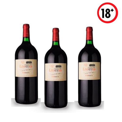 Vin Bordeaux Lot De 3 Bouteilles De Vin Rouge Bordeaux - Chateaux Des  Léotins - France - 75Cl - 13% Vol - Prix pas cher