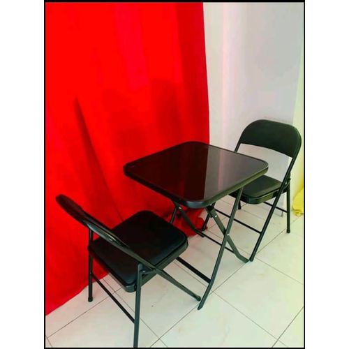Generic Table Pliante + 2 Chaises Pliante Pour Petit Espace - Prix pas cher
