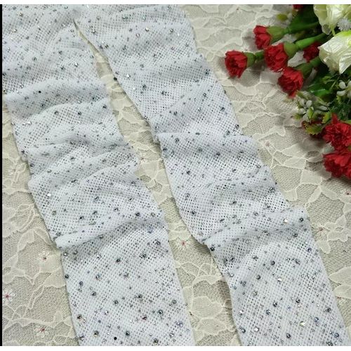 Collants floraux blancs façon dentelle- Taille S/M