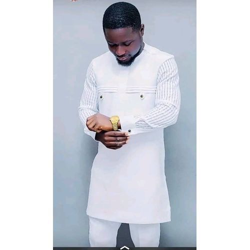 Fashion Ensemble Tunique Homme Manche Longue De Couleur Blanche Prix pas cher Jumia CI