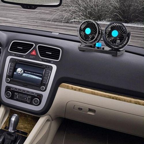 product_image_name-Generic-ULTRA RAFRAICHISSANT-Ventilateur de voiture double tête-circulation de l'air dans les véhicules-rafraîchit les passagers ou les animaux de compagnie- 12 V CC, 8 W-Deux têtes rotatives, orientables à 360° horizontalement et à 180° verticalement.-4