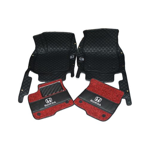 product_image_name-Honda-Tapis De Sol personnalisés  Double Couche 7D Personnalisés Sur Mesure Noir rouge-5