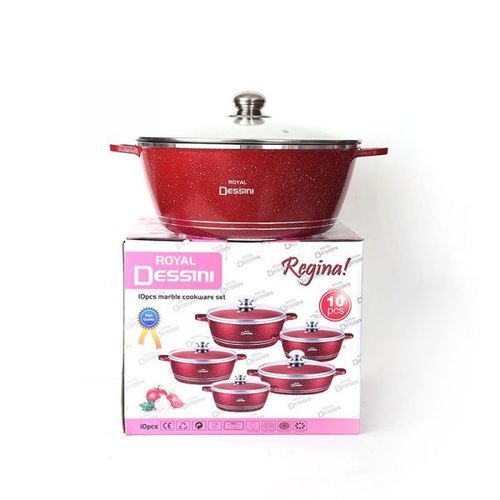 product_image_name-Generic-Royal Dessini Casseroles Antiadhésives 10 Pcs -Rouge-1