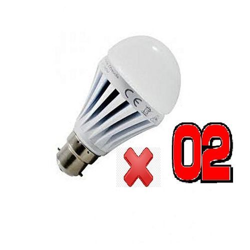 Generic Lot De 02 Ampoules Led à Baïonnette - 7 Watts - Économie D'énergie  80% - Blanc - Prix pas cher