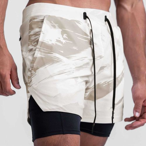 Shorts bermuda de sport taille élastique à séchage rapide pour