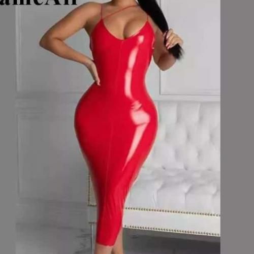 Fashion En Skai Robe Crayon Bras Mince Prix pas cher Jumia CI