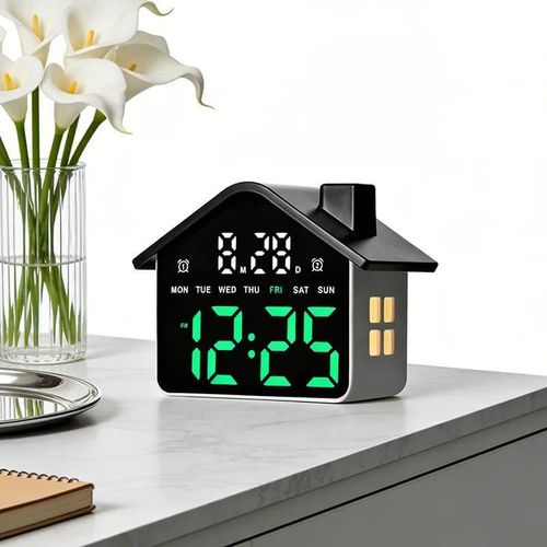 Generic Réveil numérique LED en forme de maison