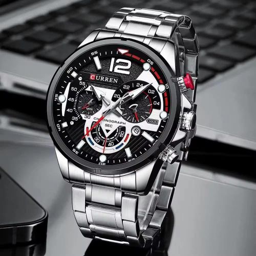 Curren Montre Homme De Luxe Font Noir - image 3