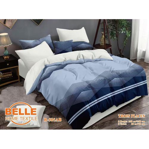 product_image_name-Belle-Lot de 2 Draps et 2 Taies - Confort et Élégance pour Lit 3 Places-bleu-1