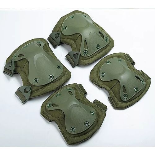 Genouillères Tactiques Résistantes Multicam - Protection Genoux Airsoft Militaire Léger Noir