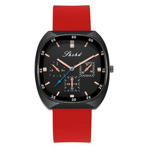 product_image_name-Fashion-Montres en silicone de luxe pour hommes et femmes - Rouge-1