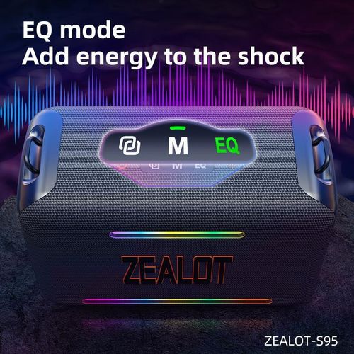 Zealot S95 – Enceinte Bluetooth Portable avec LED multicolores et sangle - image 3