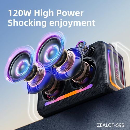 Zealot S95 – Enceinte Bluetooth Portable avec LED multicolores et sangle - image 4