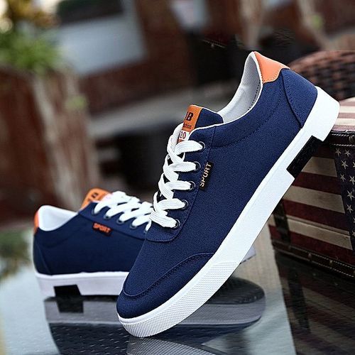 Baskets Homme Fashion Chaussures Sport Sneakers - Bleu - Plat - Adulte -  Homme - Synthétique - Lacets Bleu - Cdiscount Chaussures