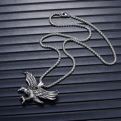 product_image_name-Fashion-Chaîne En Acier Inoxydable Argenté Pendentif Aigle-4