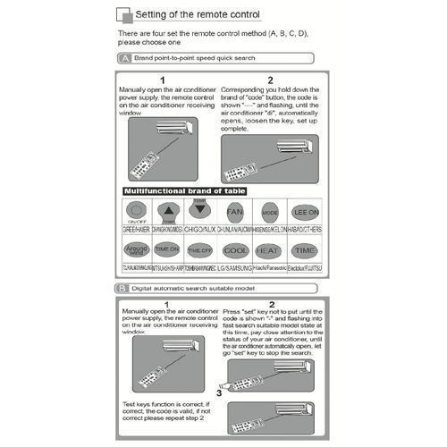 product_image_name-Generic-Télécommande Numérique - LCD - Pour Climatiseur - 1000 En 1 - Blanc-5