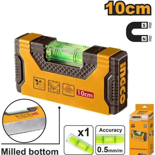 Ingco niveau maçon aimante 10cm hmsl05101