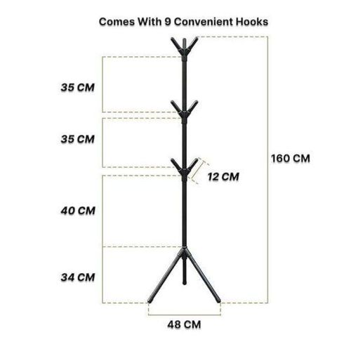 product_image_name-Generic-Mini Porte-chapeaux ( Noir) En Forme D'arbre Pour Foulards, Vêtements Et Sacs à Main-5