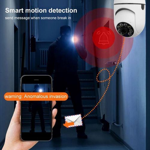 product_image_name-Generic-Wi-Fi 360 Caméra à Ampoule Panoramique 1080P Caméra De Sécurité-blanc-3