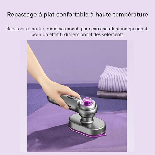 product_image_name-Generic-Mini Fer A Repasser A Vapeur, peut être utilisé à plat ou suspendu, dispose d'une fonction de préchauffage rapide de 20 secondes, d'une poignée rotative et est livré avec un tapis isolant thermique.-4