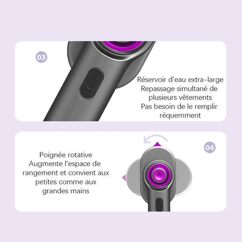 product_image_name-Generic-Mini Fer A Repasser A Vapeur, peut être utilisé à plat ou suspendu, dispose d'une fonction de préchauffage rapide de 20 secondes, d'une poignée rotative et est livré avec un tapis isolant thermique.-7