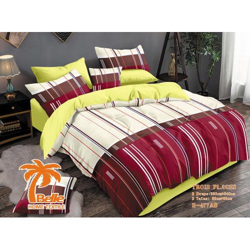 product_image_name-Belle-Lot de 2 Draps et 2 Taies - Confort et Élégance pour Lit 3 Places-multicolore-1
