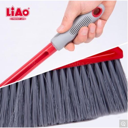 product_image_name-Liao-Ensemble Pelle et Balayette Ergonomique – Kit de Nettoyage Rapide avec Bord en Caoutchouc – Poignée Soft-Grip Antidérapante – Design Compact Rouge & Gris-5