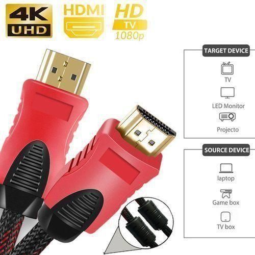 Generic Câble HDMI HD Audio Et Vidéo Câble HDMI Ordinateur TV Décodeur Box Cable - 5 Mètres - image 4